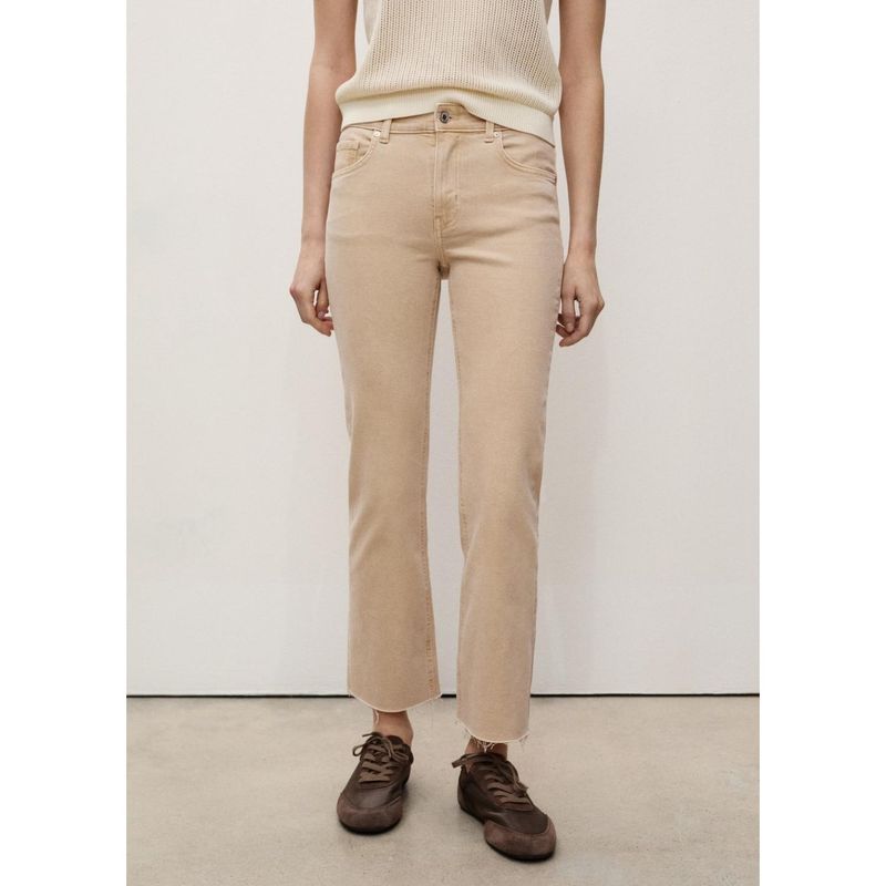 MANGO - Jean Flare Tiro Alto Mujer Mango