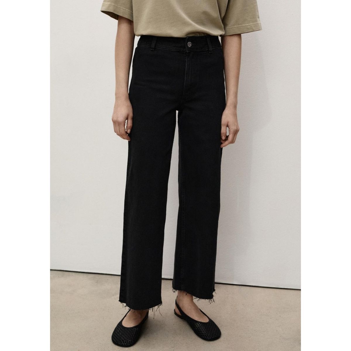 MANGO - Jean Culotte Tiro Alto Mujer Mango