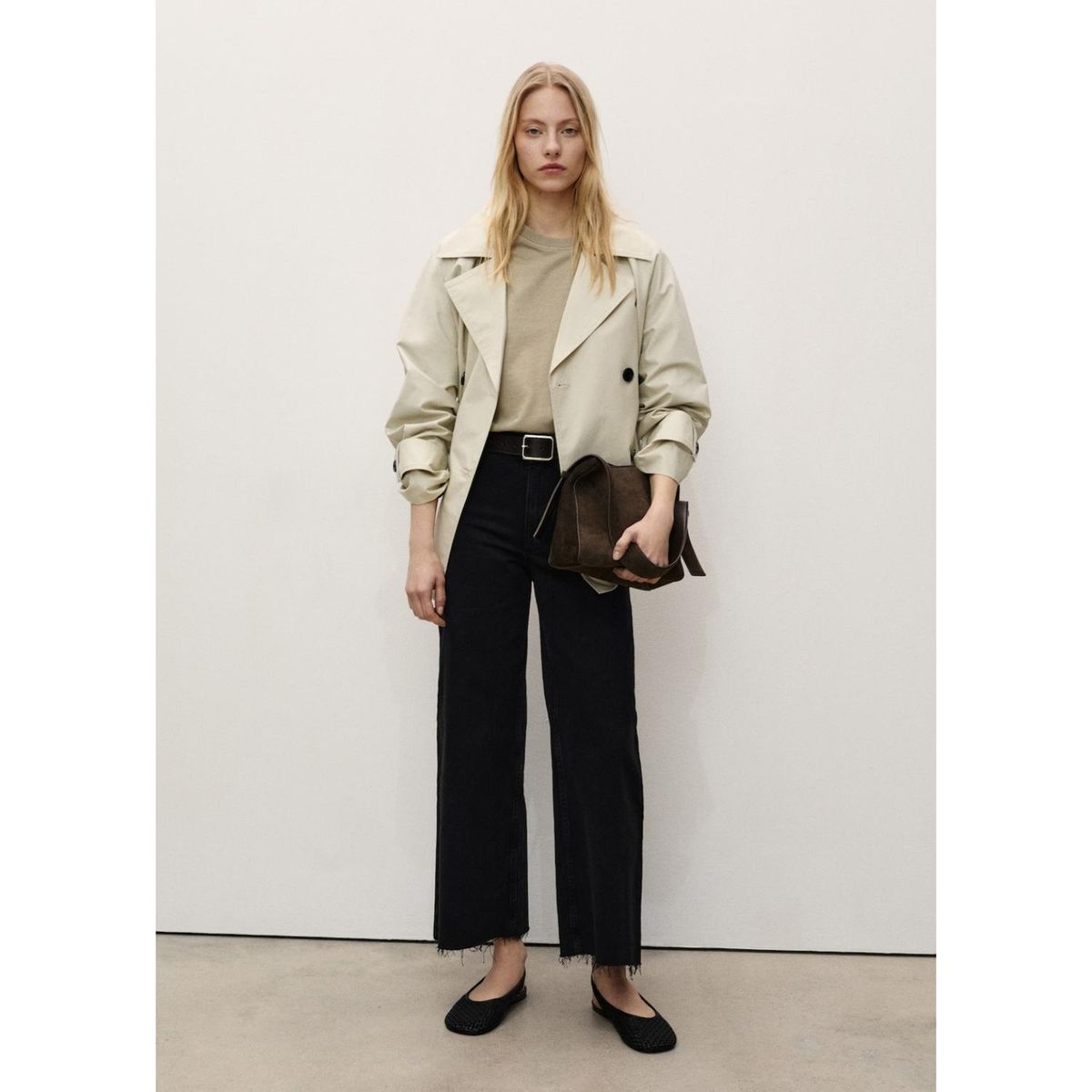 MANGO - Jean Culotte Tiro Alto Mujer Mango