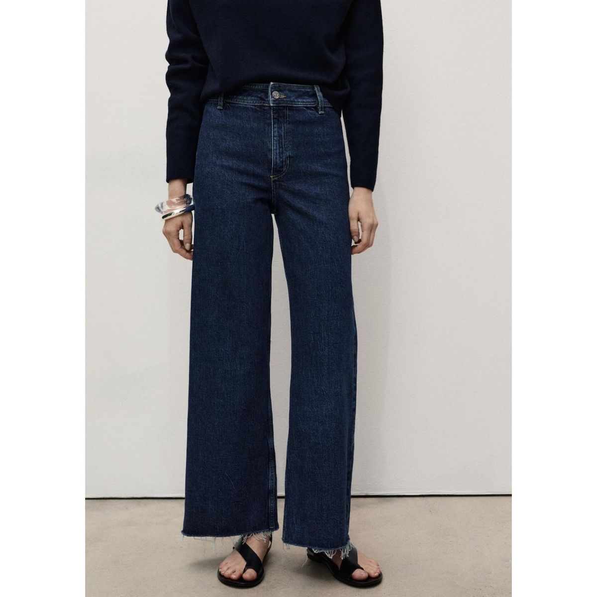 MANGO - Jean Culotte Tiro Alto Mujer Mango
