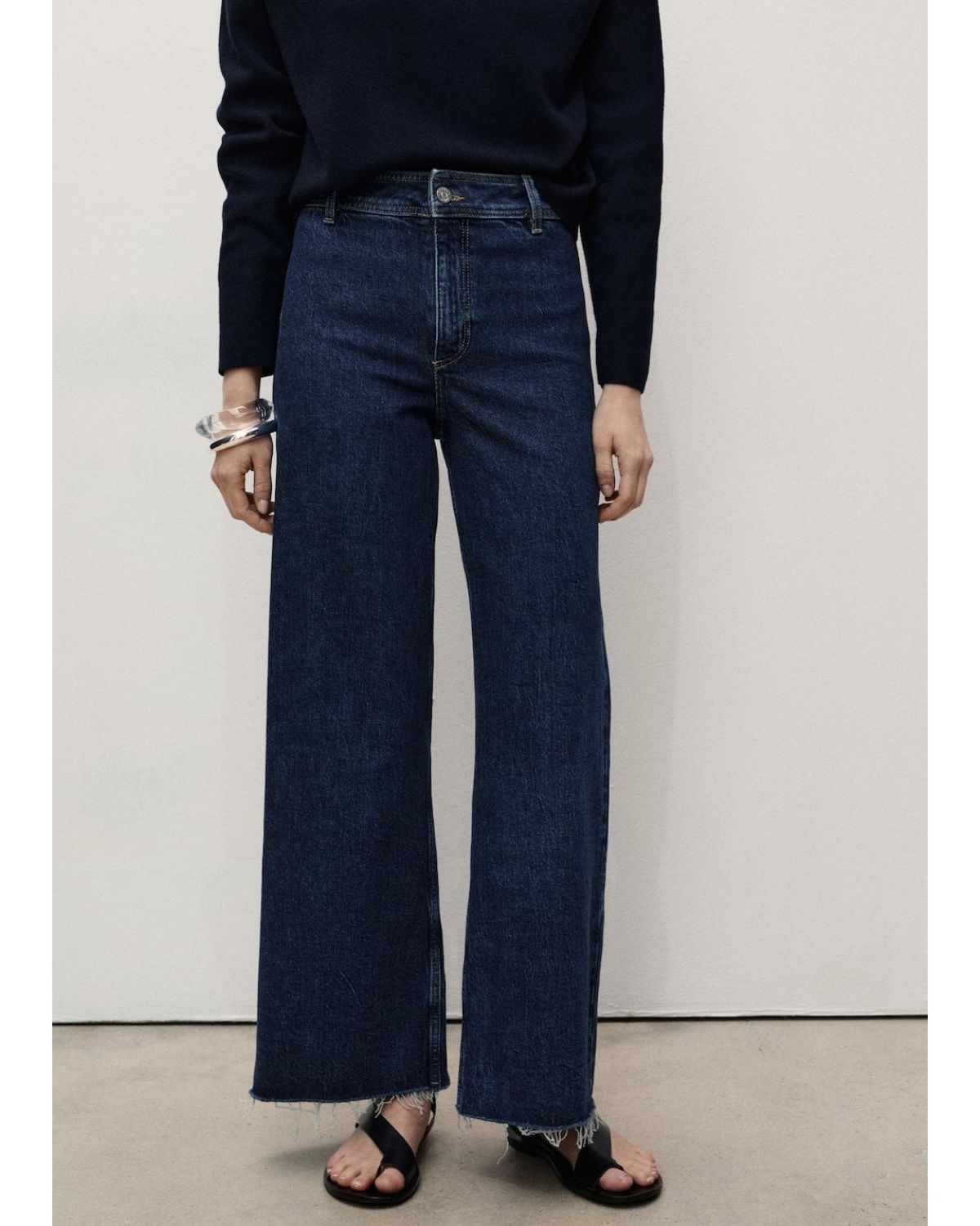 Mango Pantalon Mujer Culotte Jean Culotte Tiro Alto Mujer Mango MANGO