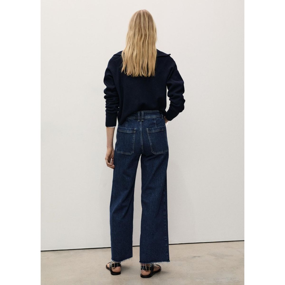 MANGO - Jean Culotte Tiro Alto Mujer Mango