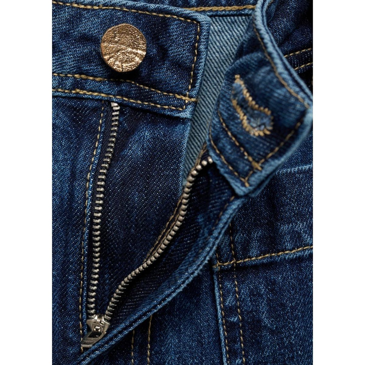 MANGO - Jean Wide Leg Tiro Alto Mujer Mango