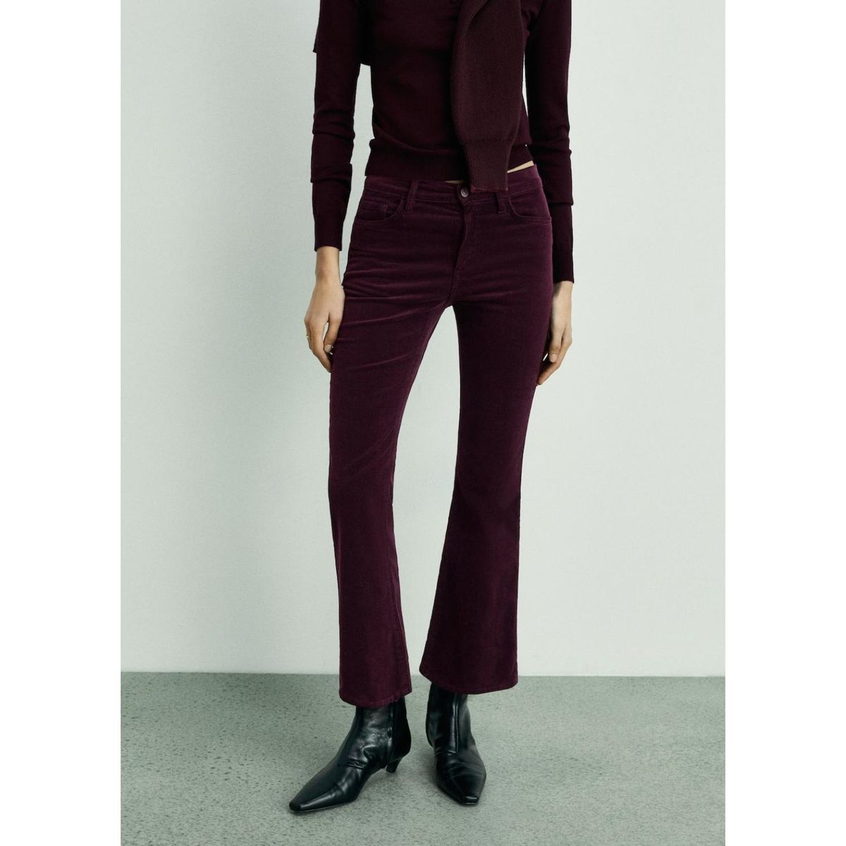 MANGO - Jean Flare Algodón Mujer Mango