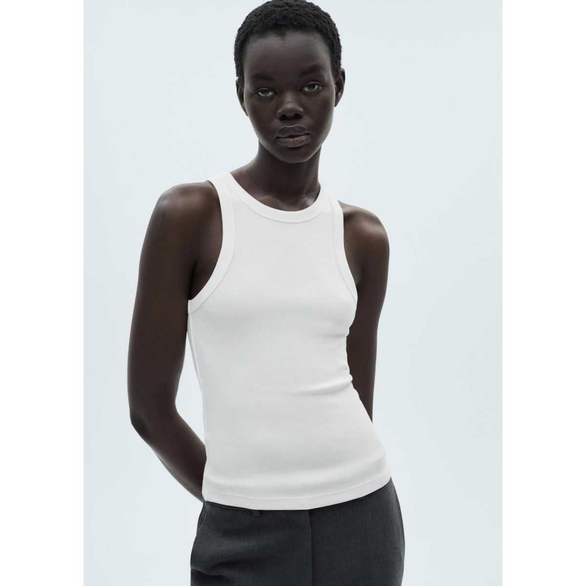 MANGO - Top Sin Mangas Casual Mujer Mango