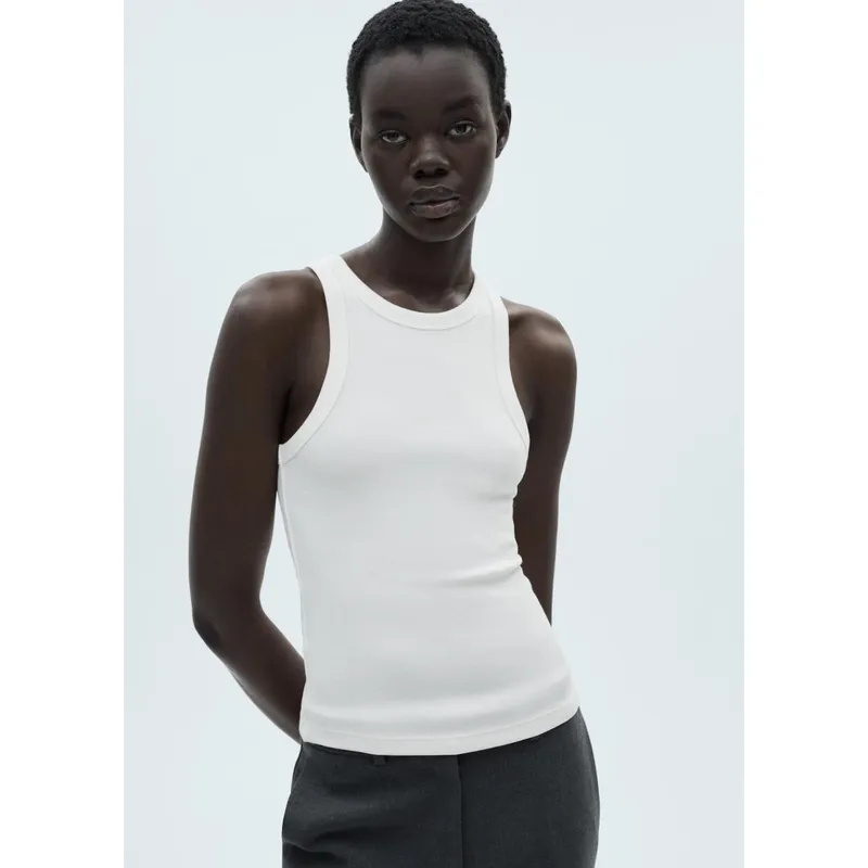 MANGO - Top Sin Mangas Casual Mujer Mango