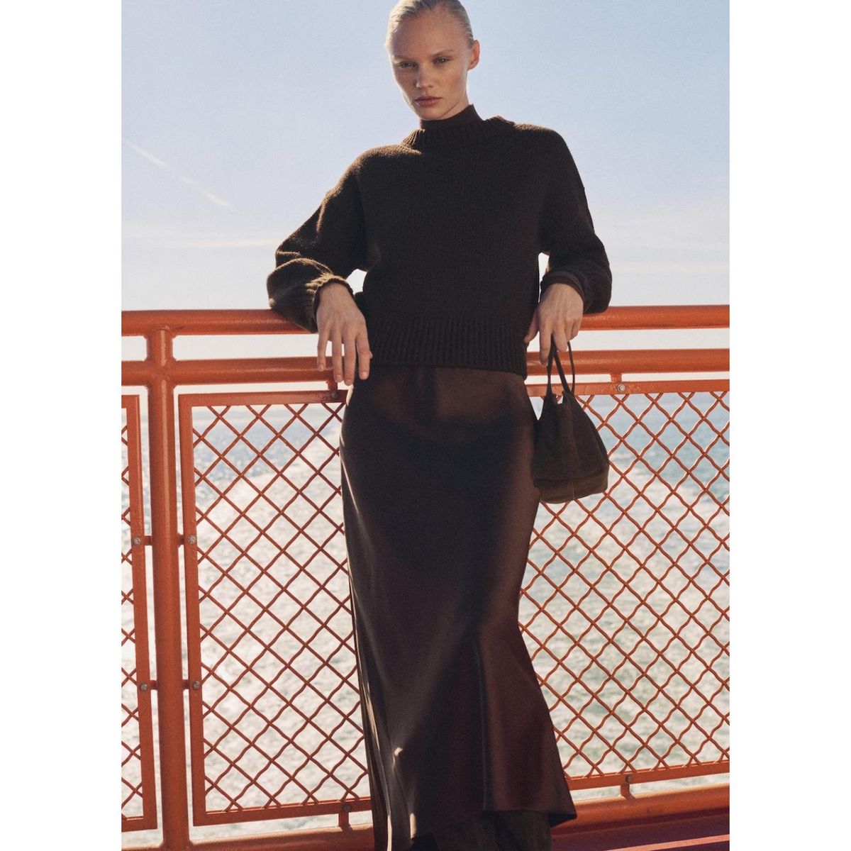 MANGO - Falda Larga Casual Mujer Mango