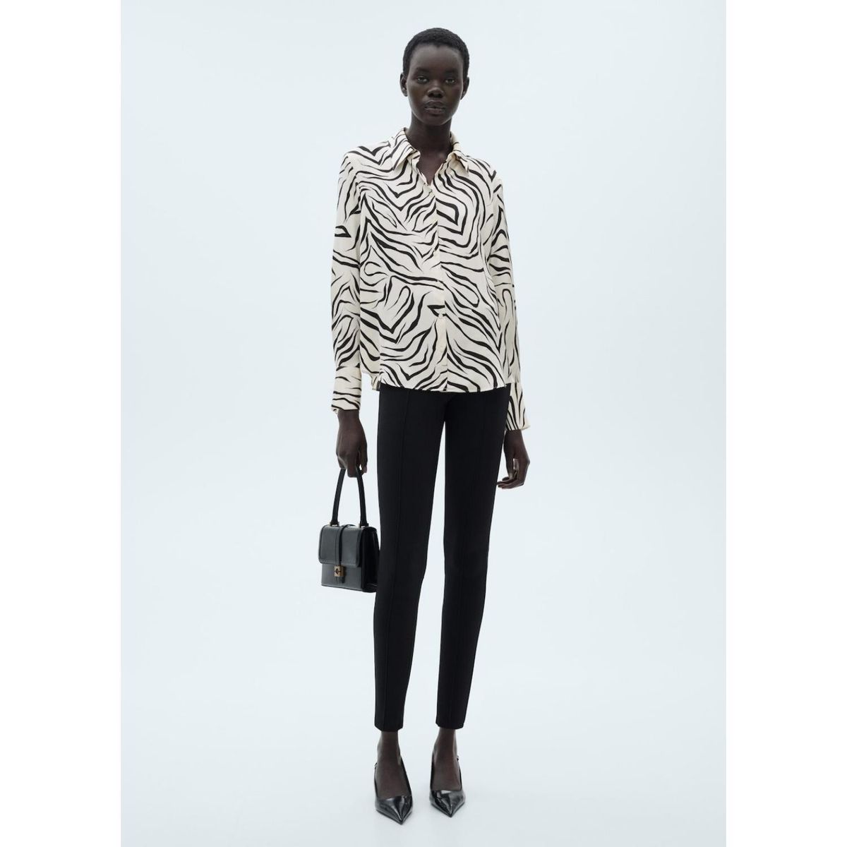 MANGO - Camisa Manga Larga Casual Mujer Mango