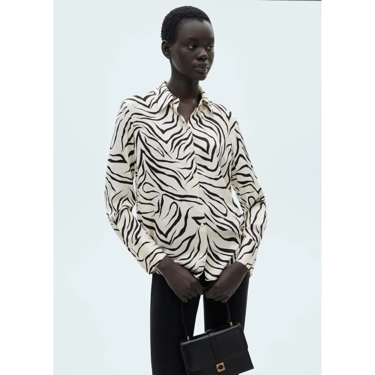 MANGO - Camisa Manga Larga Casual Mujer Mango