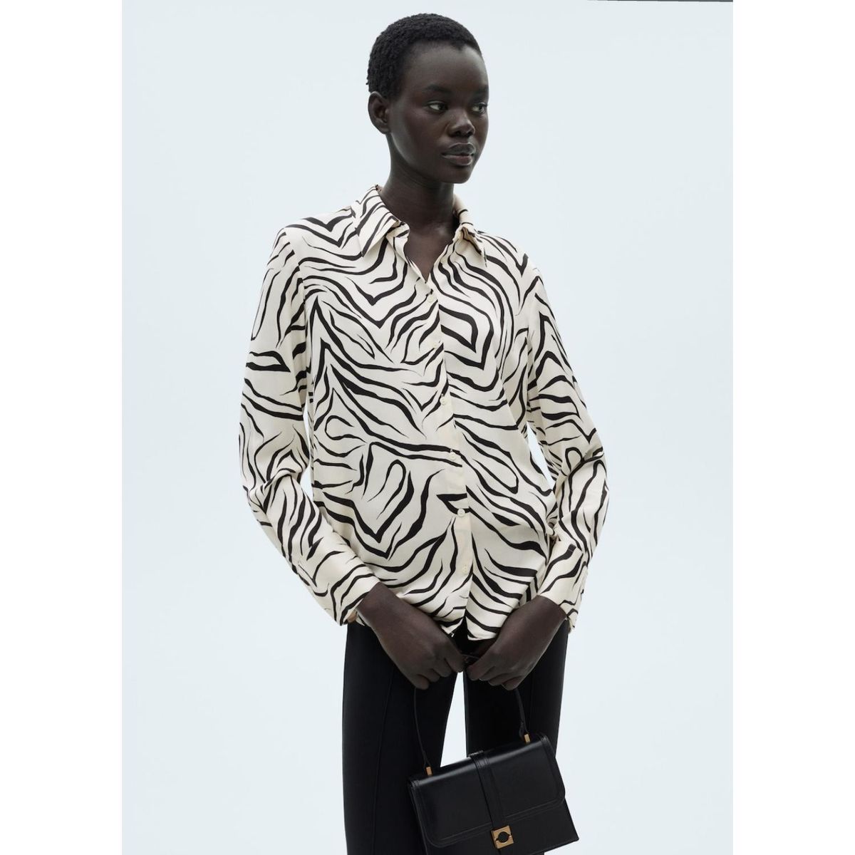 MANGO - Camisa Manga Larga Casual Mujer Mango