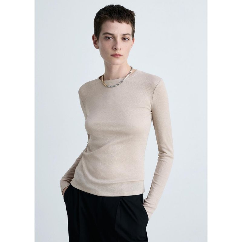 MANGO - Polo Manga Larga Casual Mujer Mango