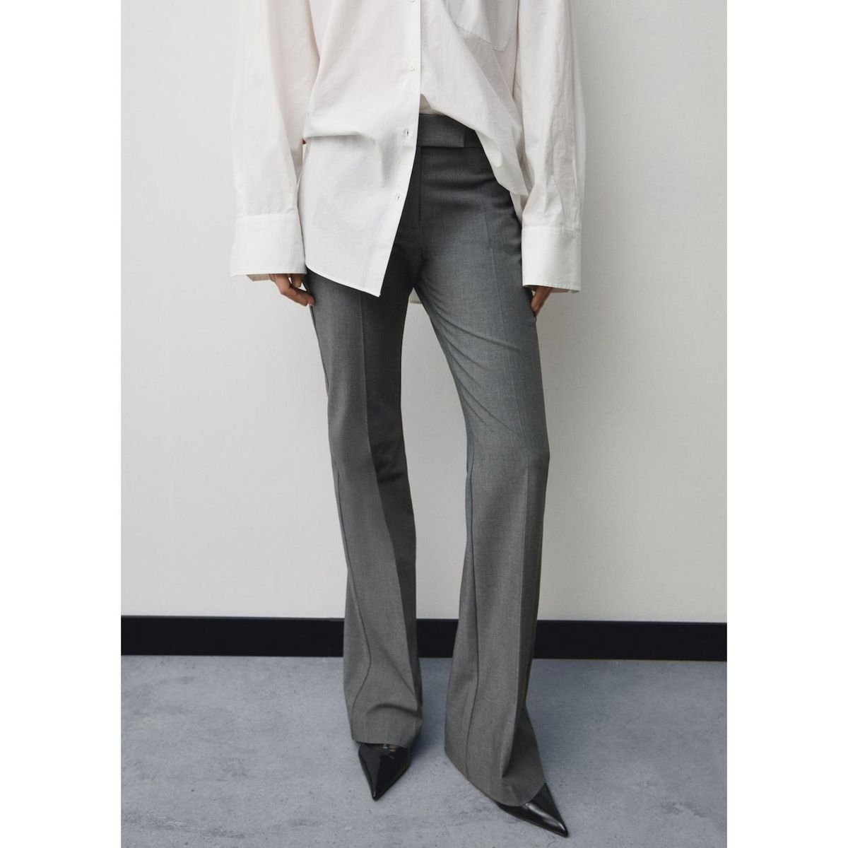 MANGO - Pantalón Flare Casual Mujer Mango