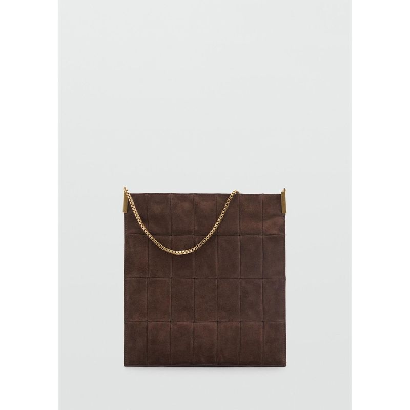 MANGO - Cartera Cocoa 100% Cuero Mujer Mujer Mango