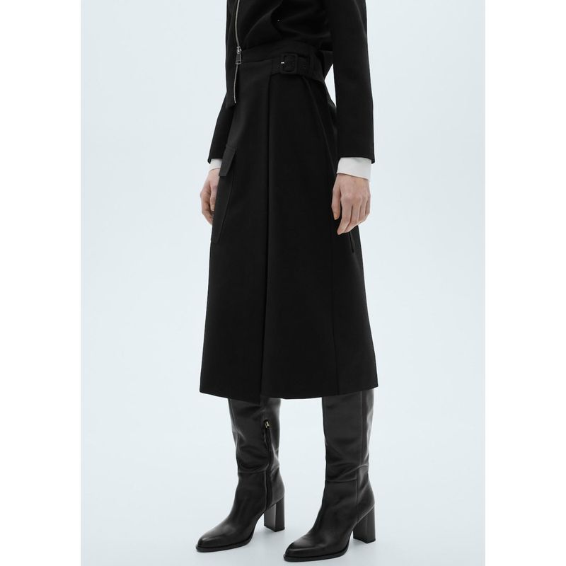 MANGO - Falda Larga Casual Mujer Mango