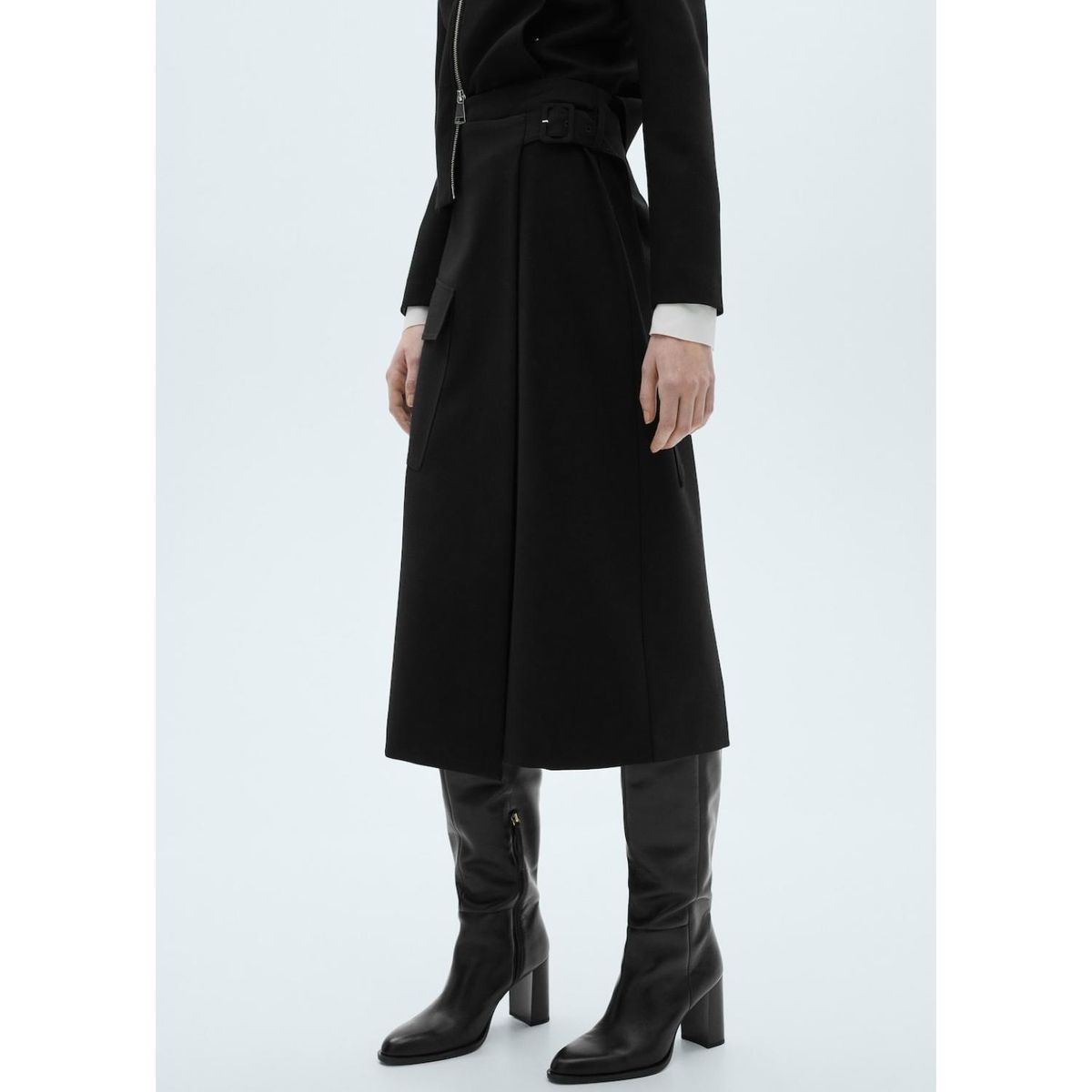 MANGO - Falda Larga Casual Mujer Mango