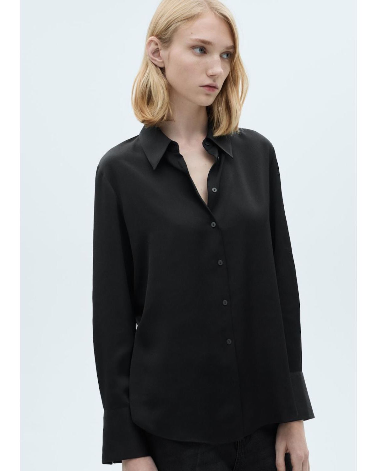 Blusas Mujer Mango Mango Camisas Manga Larga Camisa Fluida Bolsillo