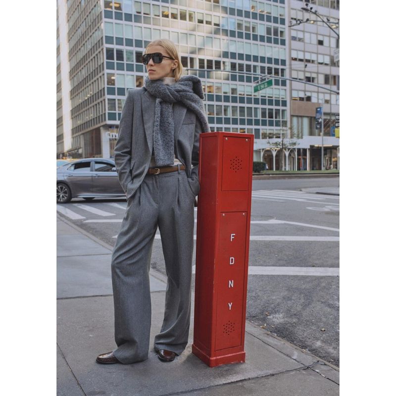 MANGO - Pantalón Wide Casual Mujer Mango