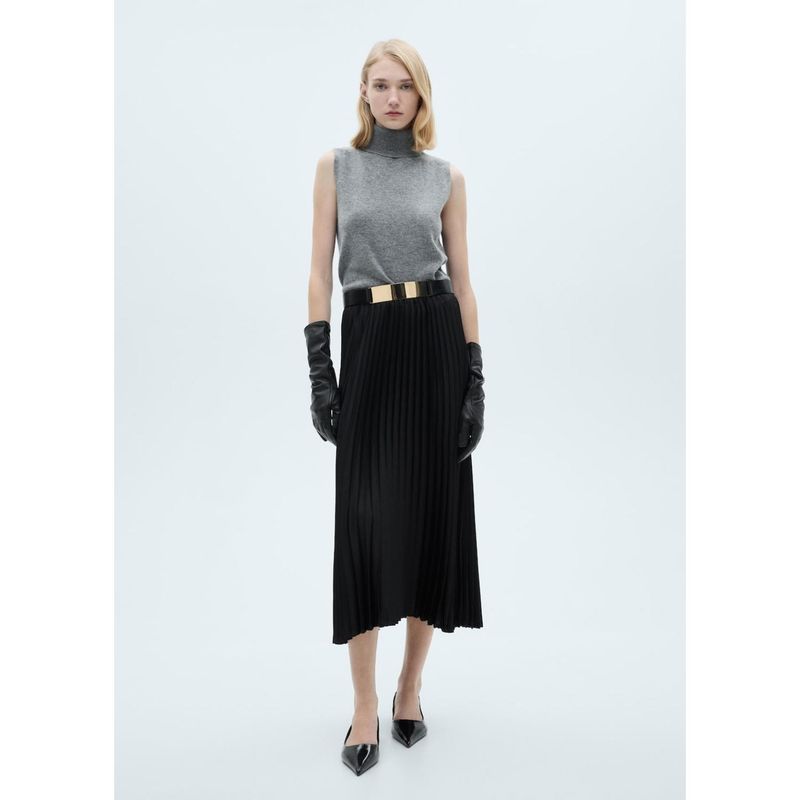 MANGO - Falda Larga Casual Mujer Mango