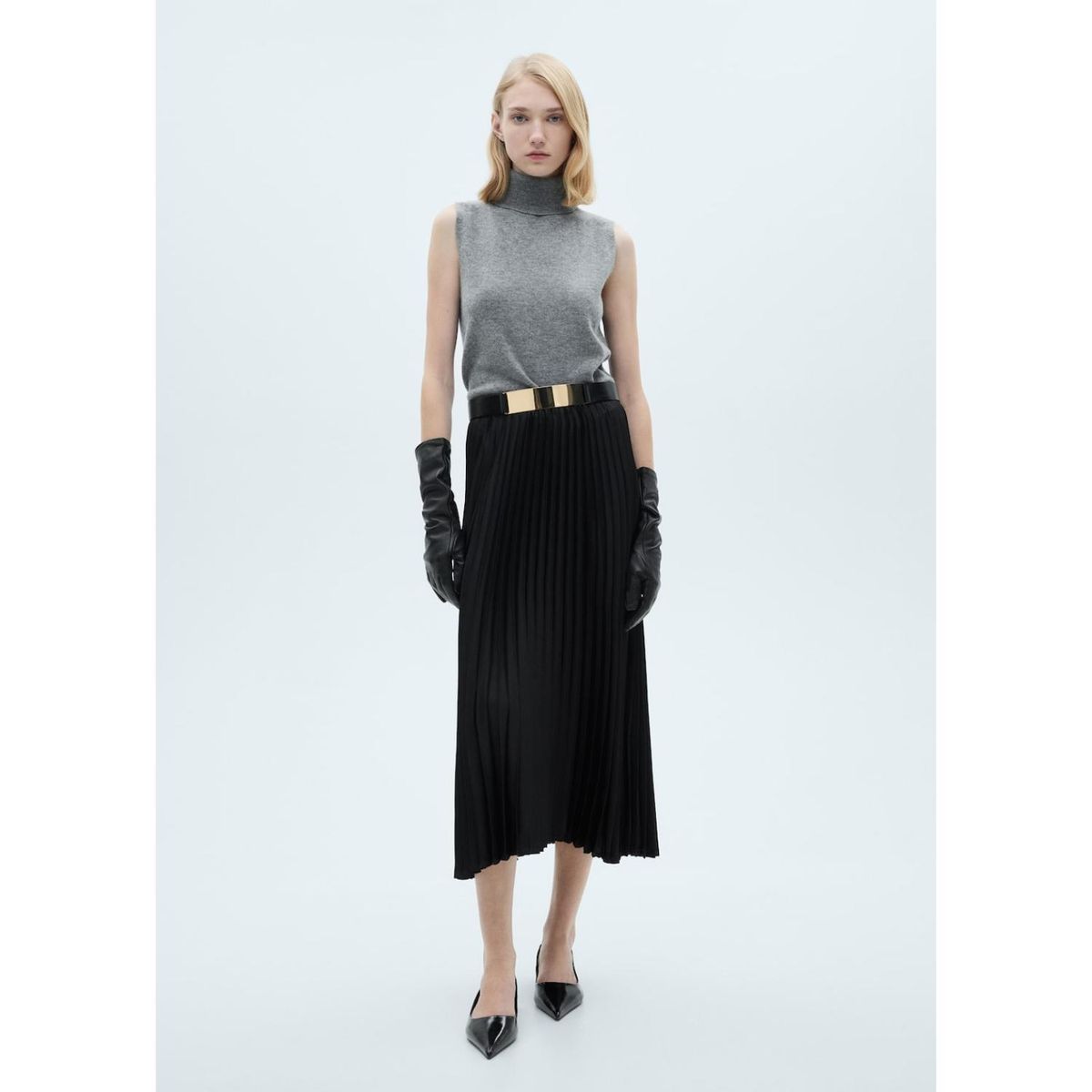 MANGO - Falda Larga Casual Mujer Mango