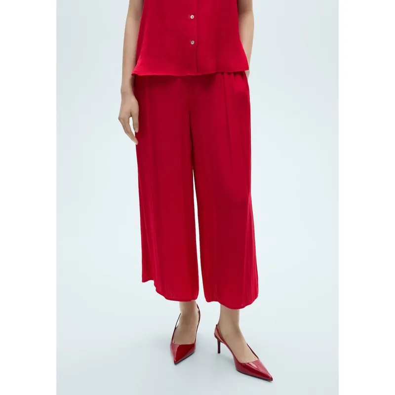 MANGO - Pantalón Palazzo Casual Mujer Mango