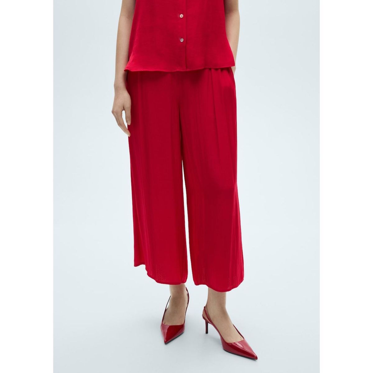 MANGO - Pantalón Palazzo Casual Mujer Mango