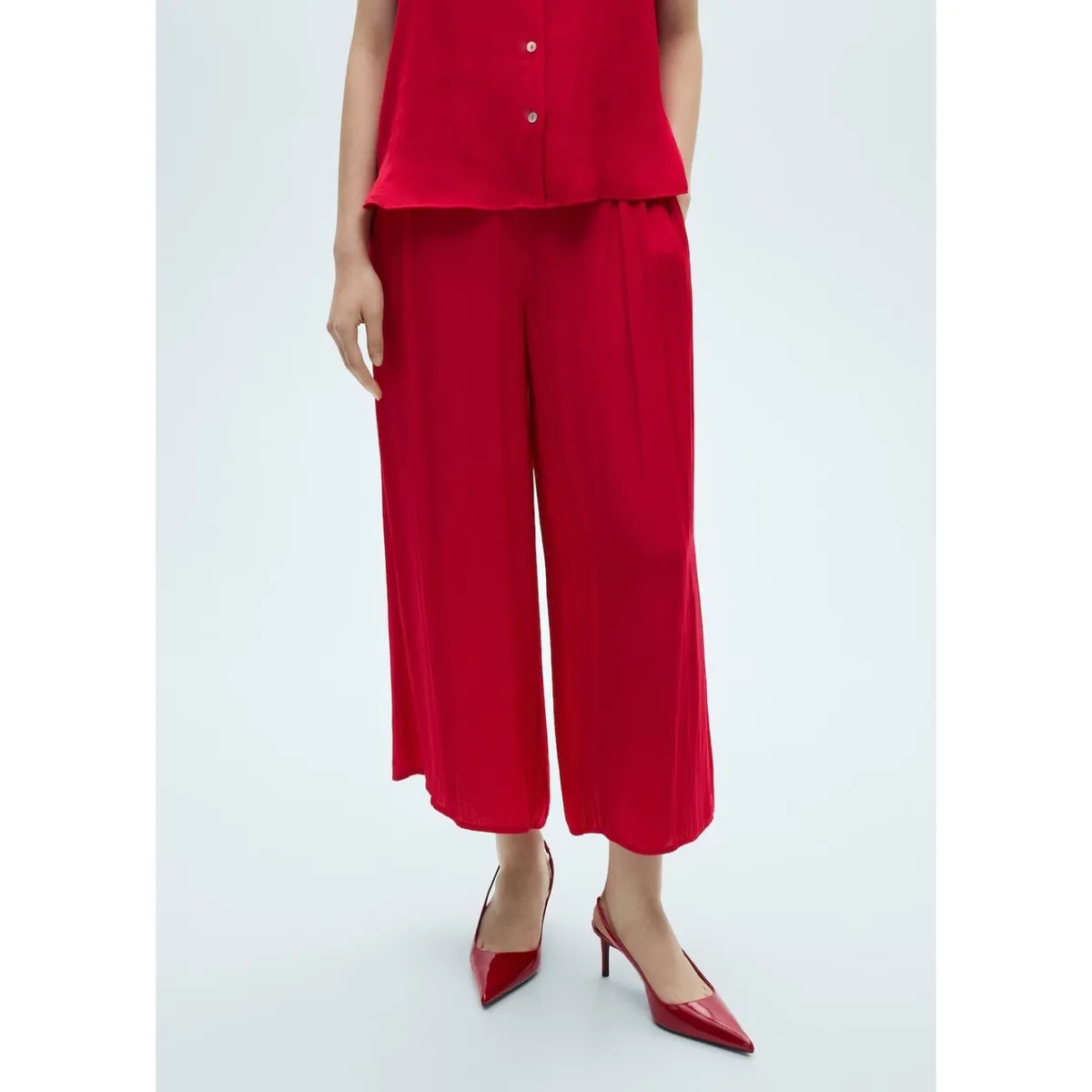 MANGO - Pantalón Palazzo Casual Mujer Mango