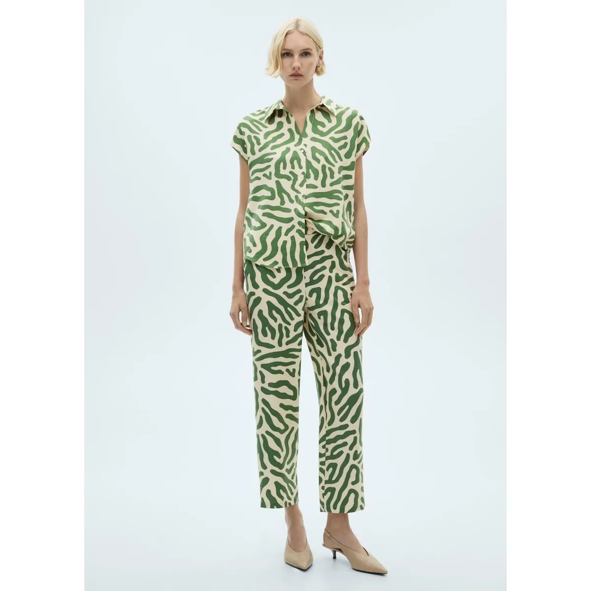 MANGO - Pantalón Slim Casual Mujer Mango