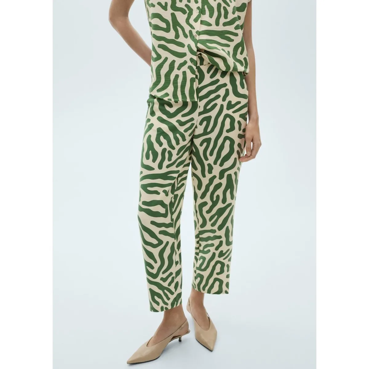 MANGO - Pantalón Slim Casual Mujer Mango