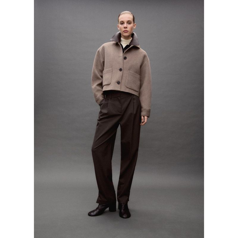 MANGO - Pantalón Wide Casual Mujer Mango