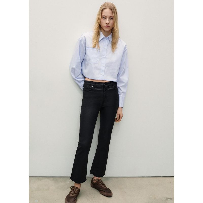 MANGO - Jean Flare Tiro Alto Mujer Mango