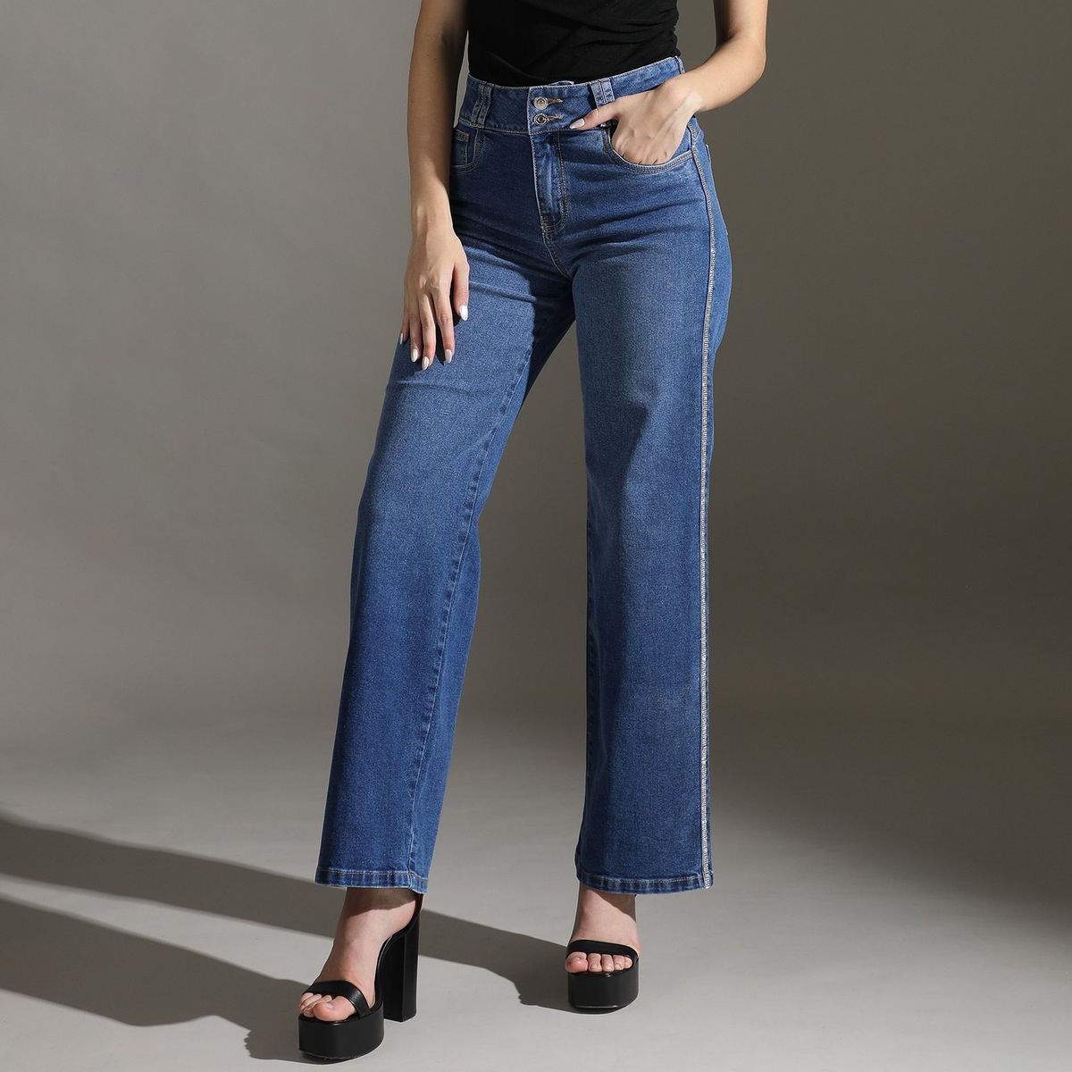 MOSSIMO - Jean Straight Algodón Mujer Mossimo