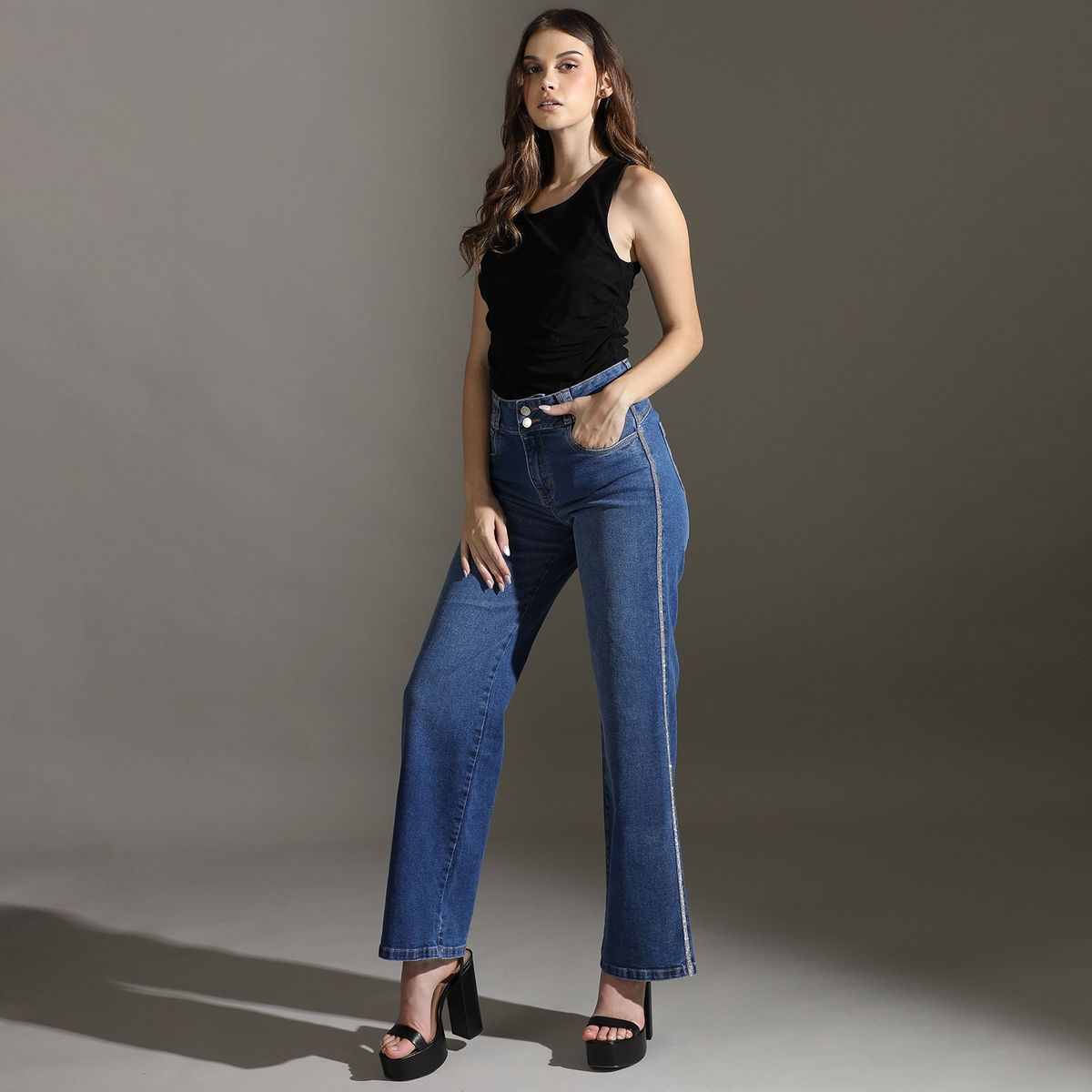 MOSSIMO - Jean Straight Algodón Mujer Mossimo