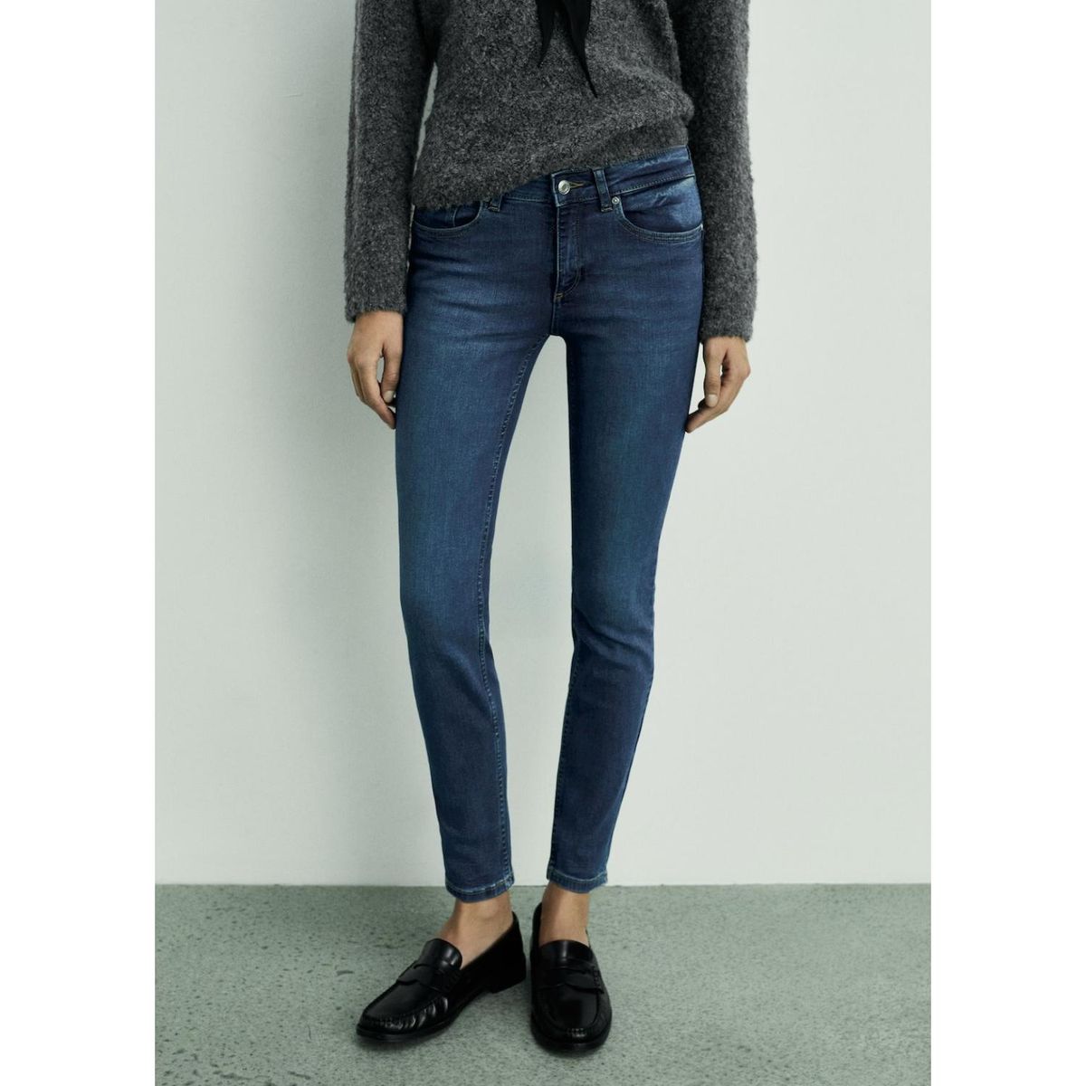 MANGO - Jean Skinny Tiro Alto Mujer Mango