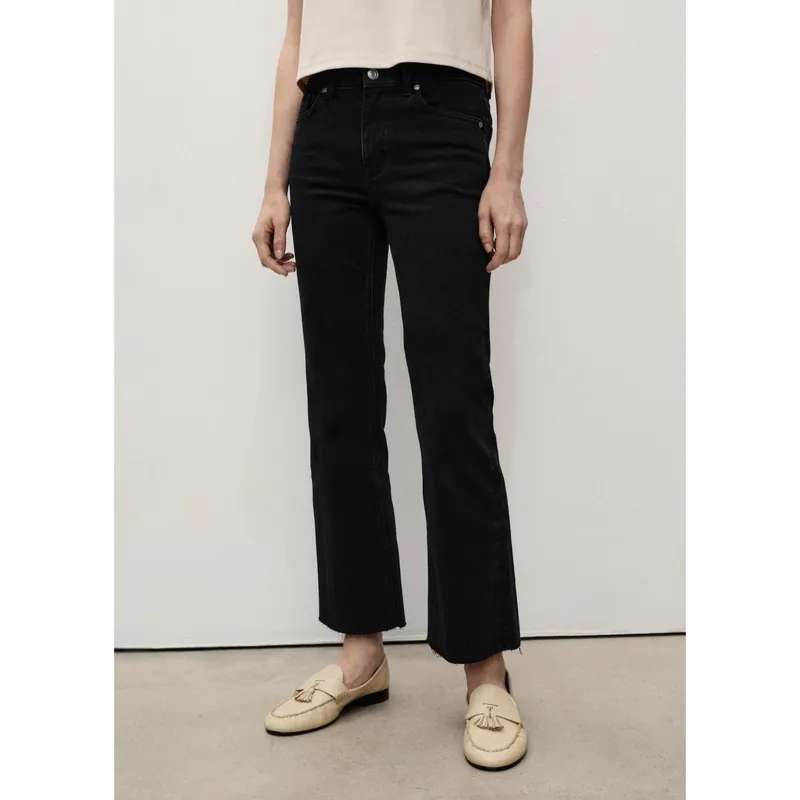 MANGO - Jean Flare Tiro Alto Mujer Mango