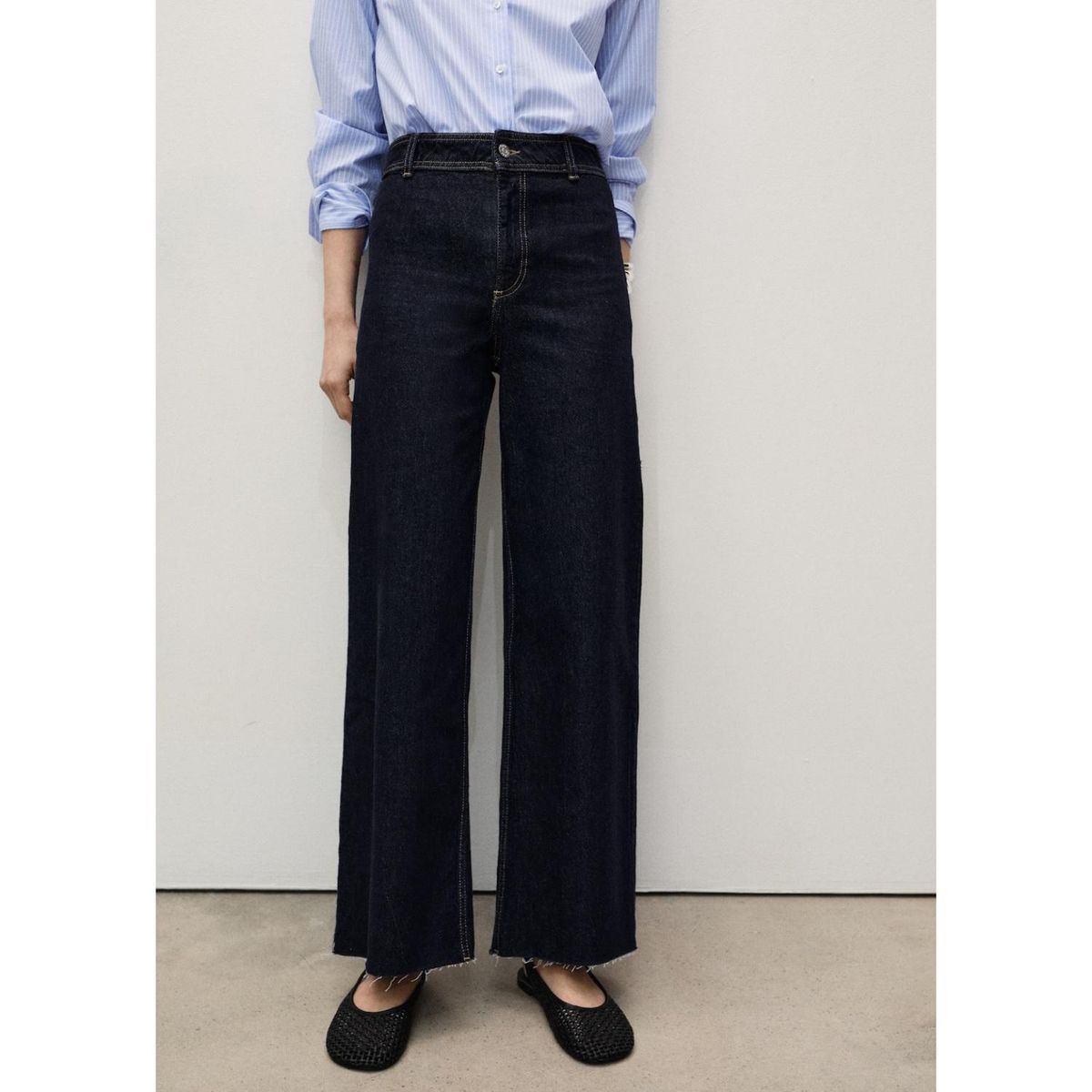 MANGO - Jean Culotte Algodón Mujer Mango