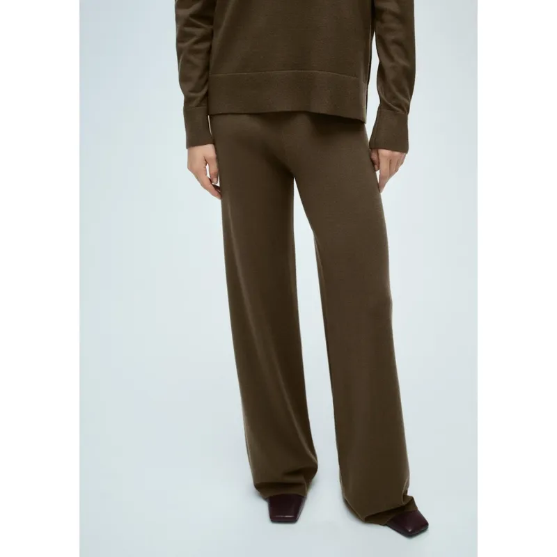 MANGO - Pantalón Wide Casual Mujer Mango