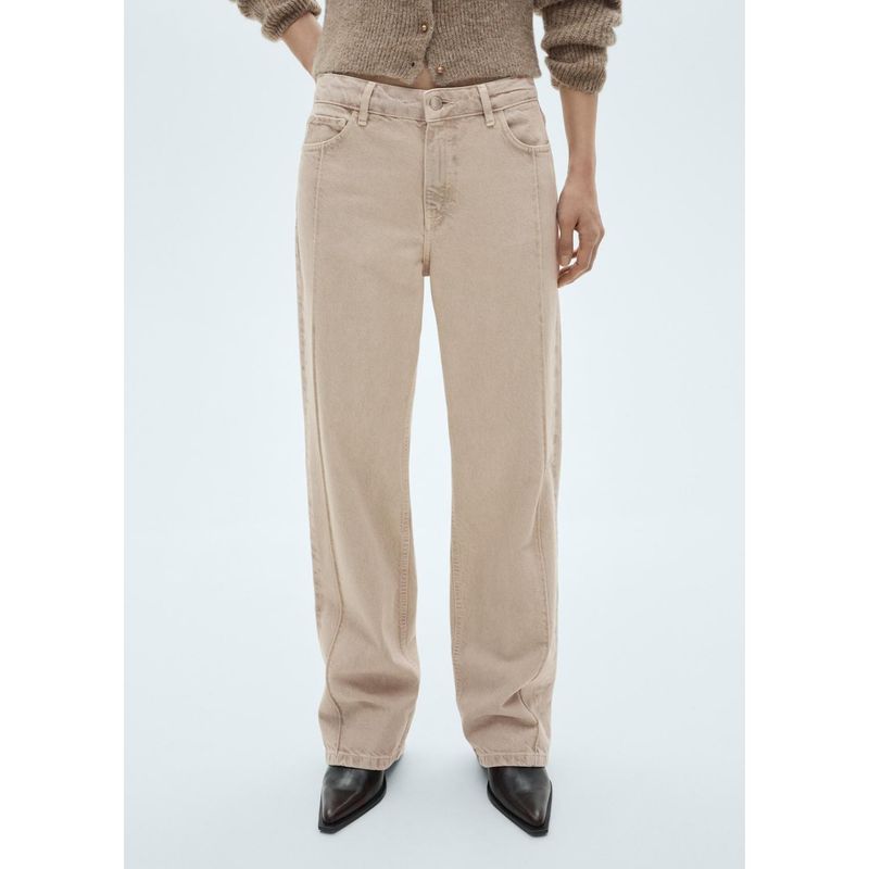 MANGO - Jean Wide Leg Tiro Alto Mujer Mango