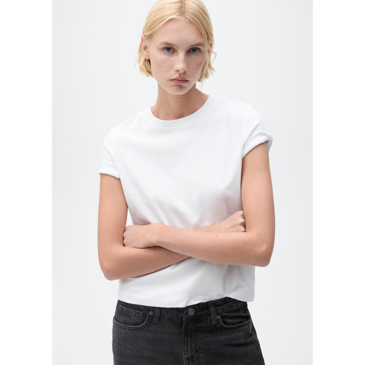 MANGO - Polo Manga Corta 100% Algodón Mujer Mango