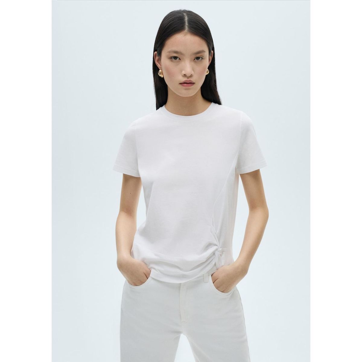 MANGO - Polo Manga Corta 100% Algodón Mujer Mango