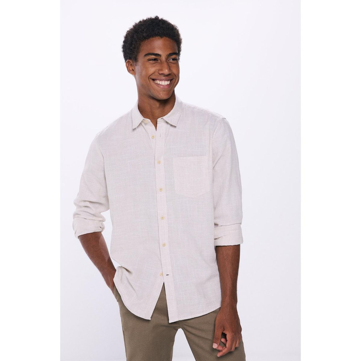 SPRINGFIELD - Camisa Manga Larga 100% Algodón Hombre Springfield