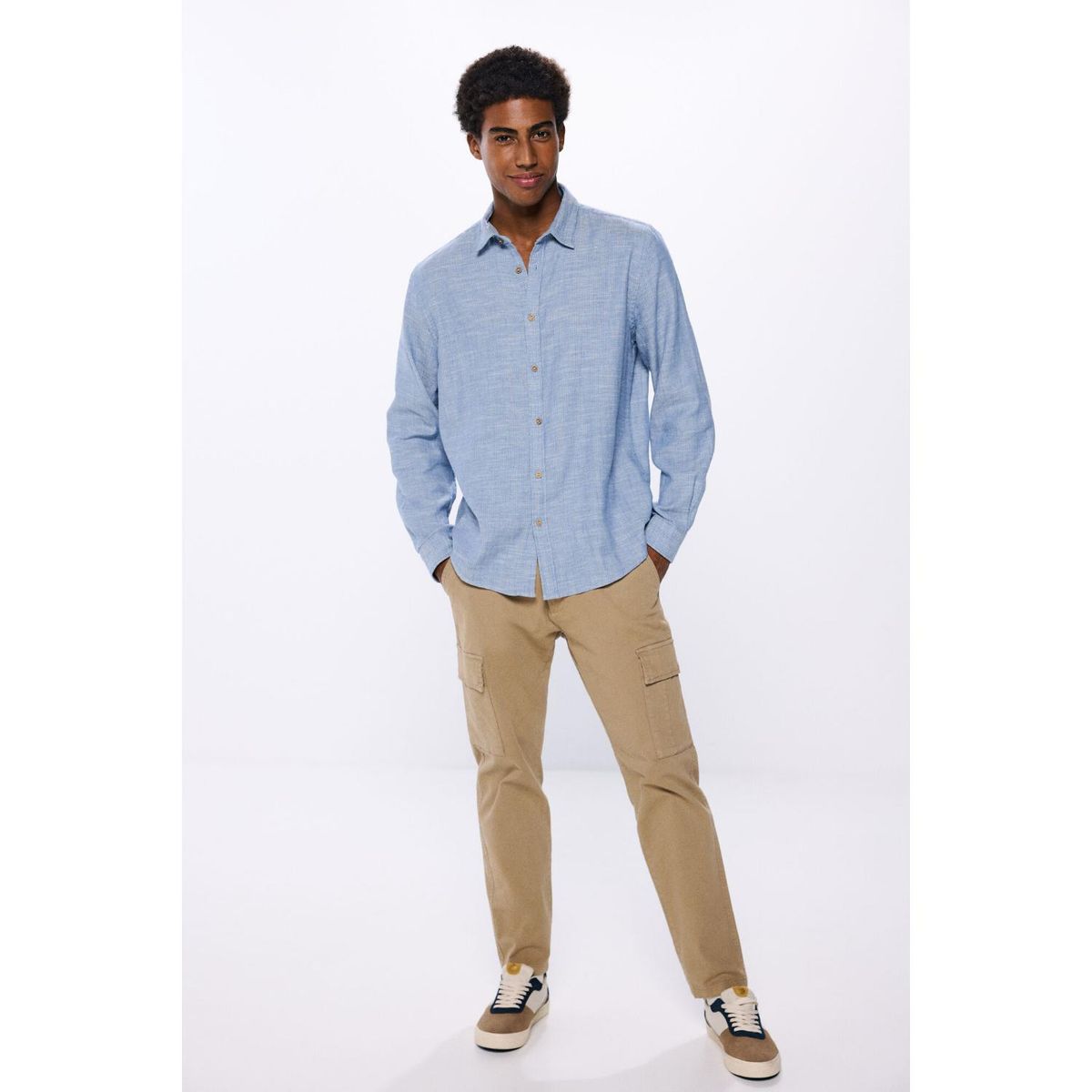 SPRINGFIELD - Camisa Manga Larga 100% Algodón Hombre Springfield