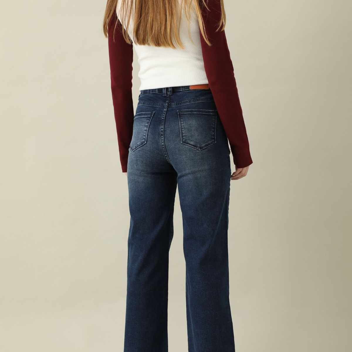 AMERICAN ABBEY - Jean Wide Algodón Mujer American Abbey