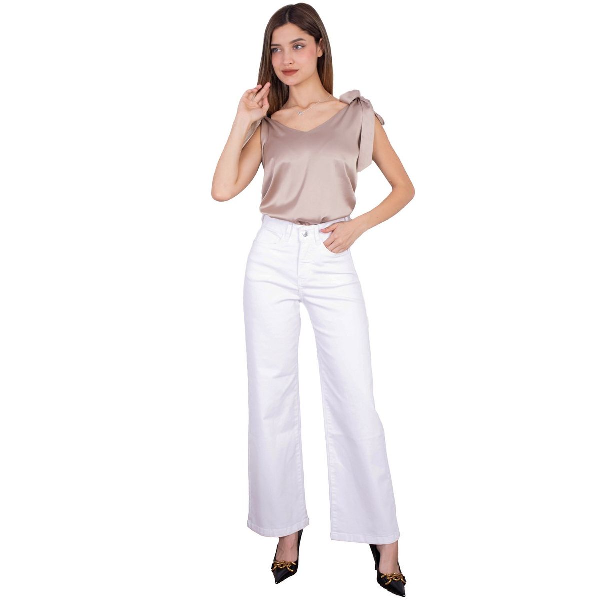 JAROLA - Pantalón Wide Algodón Mujer Jarola