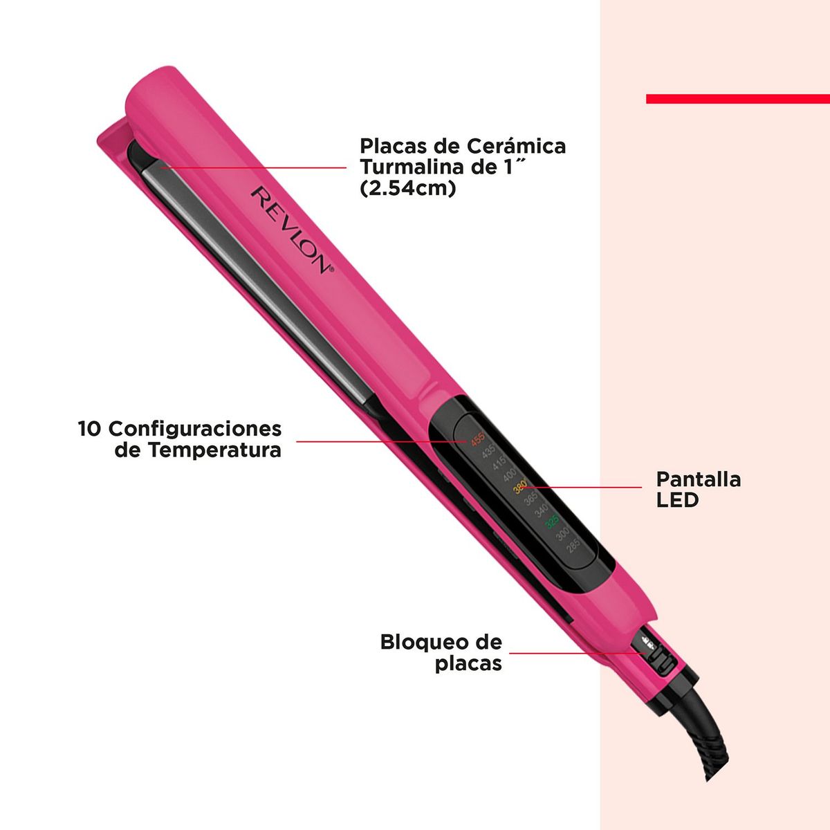 REVLON - Plancha Alisadora Smooth Brillance 1"