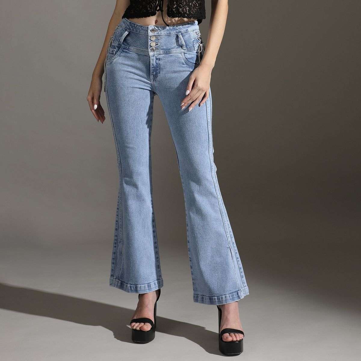 MOSSIMO - Jean Flare Algodón Mujer Mossimo