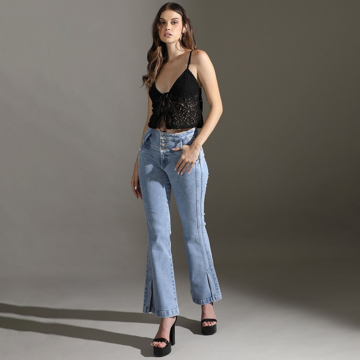 MOSSIMO - Jean Flare Algodón Mujer Mossimo
