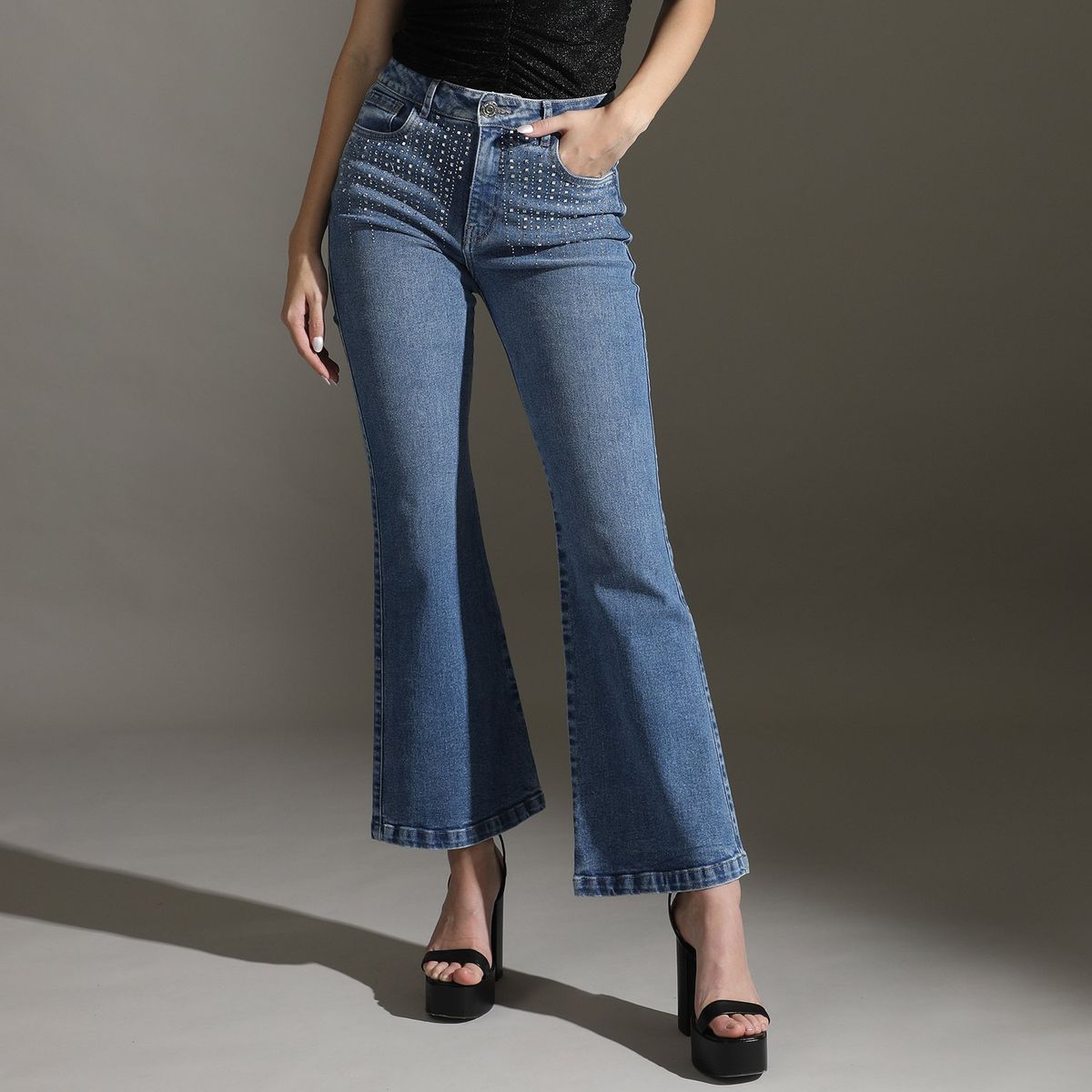 MOSSIMO - Jean Flare Algodón Mujer Mossimo