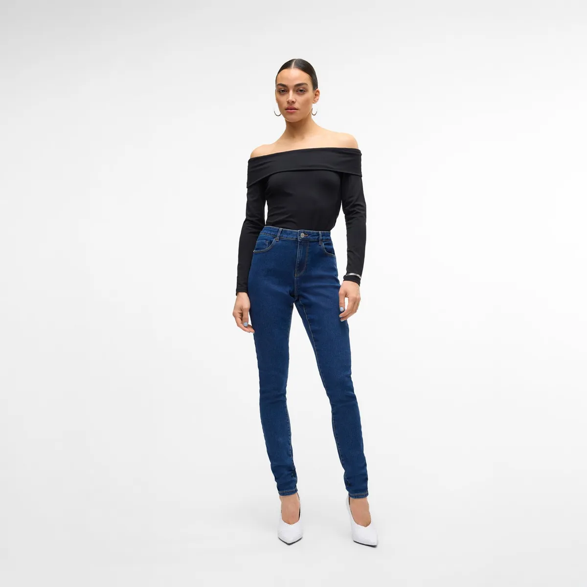 VERO MODA - Jean Skinny Tiro Alto Mujer Vero Moda