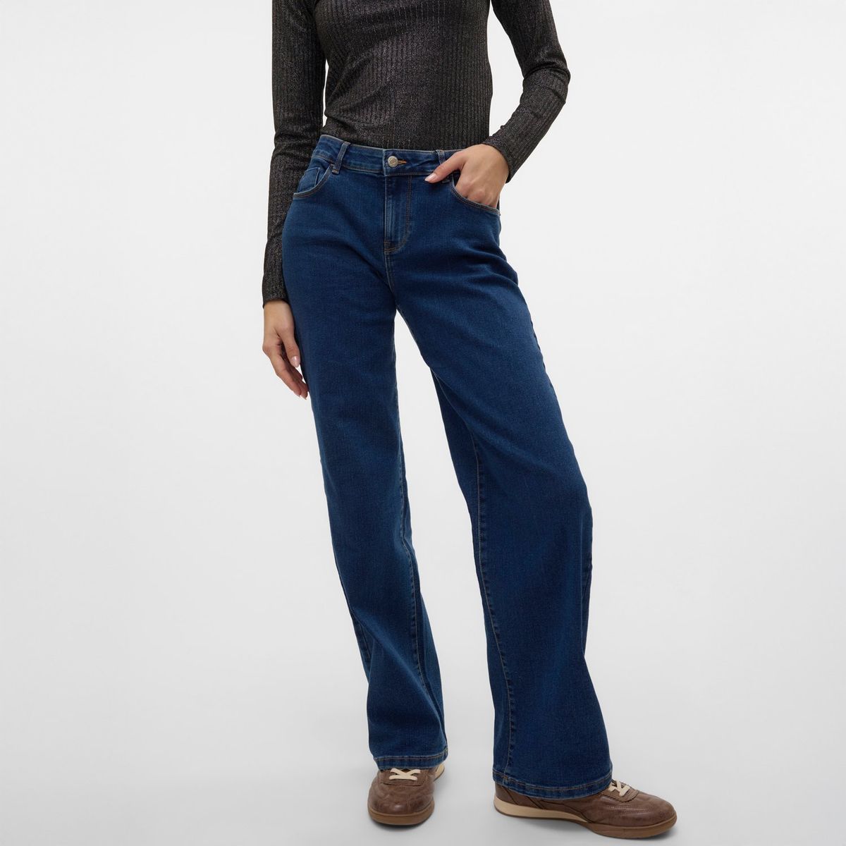 VERO MODA - Jean Wide Leg Tiro Alto Mujer Vero Moda