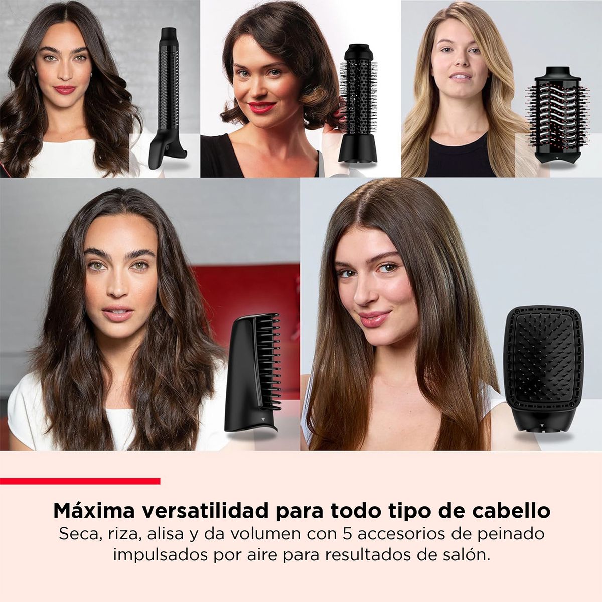 REVLON - Cepillo Secador Multistyler One Step 5 En 1